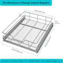 Pull Out Cabinet Organizer 14" W X 22" D, Slide Out Drawers For Kitchen Organizers and Storage, Pull Out Drawers For Cabinets Capacity Heavy Duty Caddy, Cabinet Shelves Chrome-Plated, Bathroom Pantry