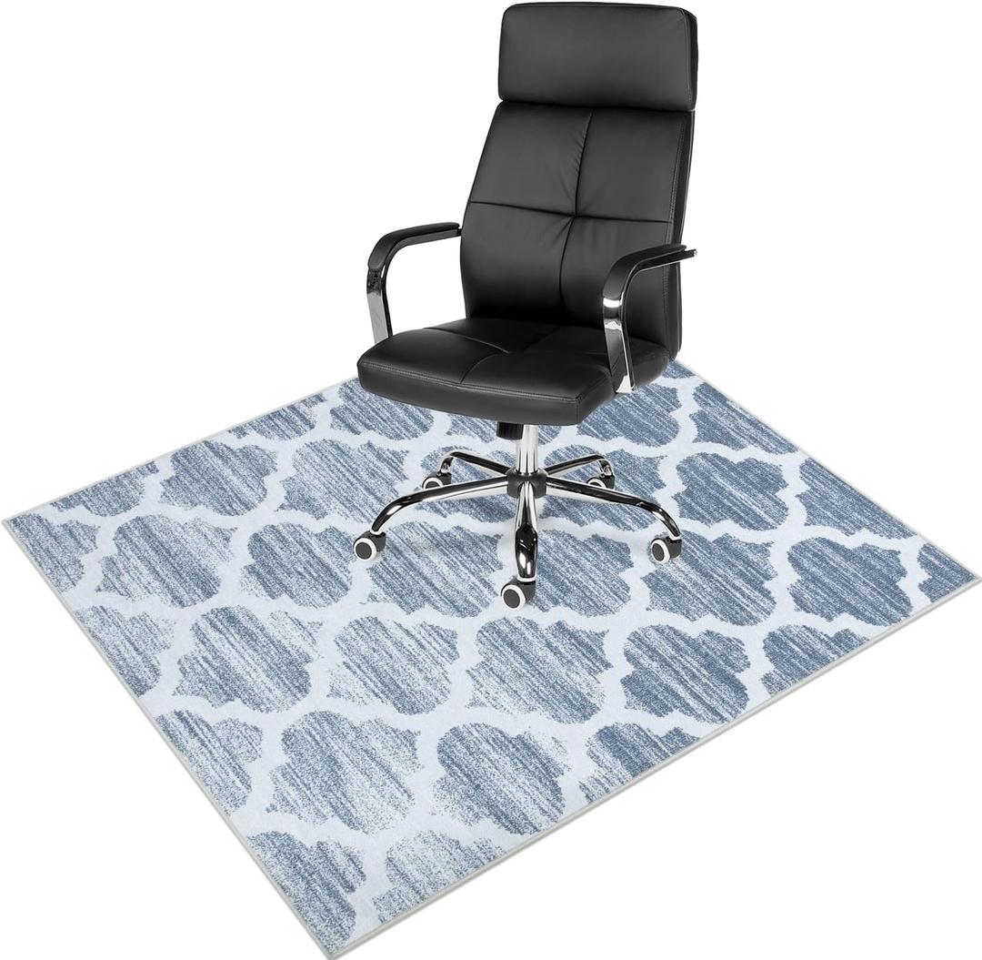 Anidaroel Office Chair Mat for Hardwood & Tile Floor, 48"x60" Desk Chair Mat for Home Office, Under Desk Rug for Rolling Chair, Non Slip Computer Chair Mat, Low-Pile Carpet Protector Rug