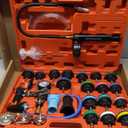 DAYUAN 28pcs Universal Radiator Pressure Tester Kit, coolant Pressure Tester kit coolant Vacuum Refill kit for Cooling System (Red)