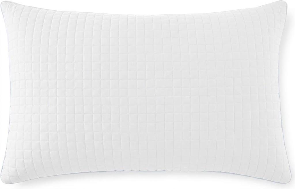 Quilted King Pillow Shams 20x36 Inch, Soft Microfiber Bright White