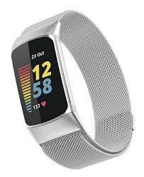 WITHit Stainless Steel Mesh BAND-For Use With FITBIT CHARGE 5~ Black- BAND ONLY