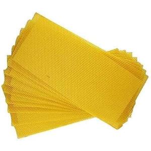 Beehive Waxed Coated Foundation Sheet 30pcs Honeycombs Bee Wax Nest Foundation Bee Keeping Supplies Non-Toxic Deep Hive Sheets8 1/3 x 16 5/7 Inch