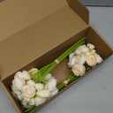 Floroom Ranunculus Artificial Flowers 18 Pcs Champagne Faux Silk Mini Ranunculus Bulk Fake Wedding Filler Flowers for DIY Cream Bouquets, Centerpieces, Bridal Shower Decorations & Arrangements