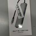 Acer USB C Hub, 7 in 1 Multi-Port Adapter for Laptop, 4K, HDMI Splitter with 2 USB A 3.1 & Type-C to HDMI Data Port, PD 100W Charging, SD Card Reader for Computer, Desktop, Space Grey