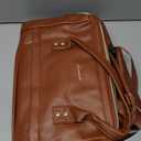 LOVEVOOK Leather Laptop Backpack for Women 18 inch,Travel Backpack Purse Nurse Teacher Backpack Computer Laptop Bag,Professional College Business Work Bags Carry On Backpack with USB Port,Brown