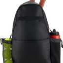 Masaya Compact Pickleball Sling Bag  18L, Fits 3 Paddles  Lightweight, Durable, Water-Resistant, Minimal Branding, Fence Hook, Water Bottle Holder, Multi-Pocket, Adjustable Strap (Black)