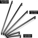 Matte Black Cabinet Pulls - Square Drawer Pulls, 2 Pack 18 Inch Stainless Steel Kitchen Door Cupboard Handles, 458mm Hole Centers