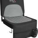 Stadium Seats with Back Support and Cushion, Folding Stadium Chair Includes Shoulder Strap and Cup Holder, Portable Bleacher Chairs for Sports Events (Black)
