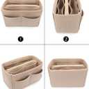 LEXSION Felt Purse Bag Organizer Insert with zipper Bag Tote Shaper Fit Speedy Neverful PM MM
