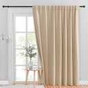 NICETOWN Room Darkening Sliding Glass Door Curtain, Patio Door Blind, Home Room Darkening Curtains for Villa/Hall, Slider Blinds for Bedroom (Biscotti Beige, 100 inches x 84 inches)