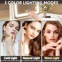 FENNIO Vanity Mirror with Lights 22 Inch- LED Lighted Makeup Mirror,Large Makeup Mirror with Lights,Touch Screen with 3-Color Lighting,Led Mirror Makeup,Dimmable(White)