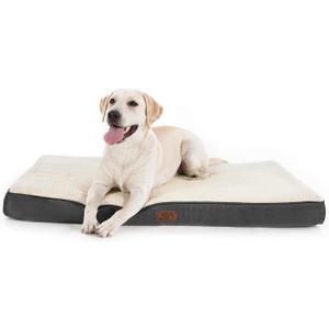 Bedsure Dog Bed Large Sized Dog - Orthopedic Waterproof Pet Beds with Removable Washable Cover, Egg Crate Foam Puppy Mat, Suitable for Pet Up to 65 lbs (36.0"L x 27.0"W x 3.0"Th, Grey)