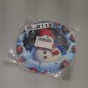 PEACHGARDEN Christmas Decor Snowman Wreath Sign Round Tin Sign Front Door Wreath Sign Snowflakes Wall Decor for Home Porch Living Room Bedroom 8x8 inch (20X20cm(8*8in))