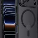 Designed for iPhone 17 Pro Max Case, Compatible with MagSafe, [Camera Protection] [15FT Military Drop Protection] Shockproof Translucent Matte Anti-Slip Phone Case, 6.9", Black