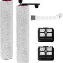 H12 Pro Replacement Brush Rollers and HEPA Filter Kits Compatible with Dreame H12 Pro, H12 Dual, G10 Pro Cordless Wet and Dry Vacuum Cleaner Replacement Parts, 2 Brush Rollers & 2 Filters