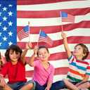 Batiyeer 500 Pcs 250th Small American Flags on Stick 4 x 6 Inch Mini American Handheld USA Flags Polyester 4th of July Decorations with Safety Golden Spear Tops for Memorial Day Independence Day