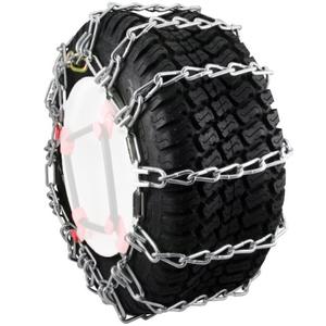 Security Chain Company 1061256 Max Trac Heavy Duty Zinc Traction Tire Chains, Designed for Snow Blowers and Garden Tractors in Snow, Ice and Mudd, Set of 2