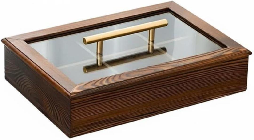 Dried Fruit Holder Tray Party Serving Platter Snack Storage Box Decor Divided Serving Tray for Sweets Cookies Family Reunions, Rectangle Handled