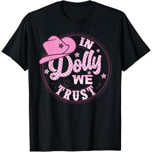 In Dolly We Trust Pink Hat For Girls Women's Oversized Comfort T-Shirt M