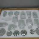 Brajttt Set of 32 Bud Vases for Flowers, Small Vintage Glass Bottles for Rustic Wedding Centerpieces and Home Decor (Clear)