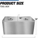 Truck bed toolbox, made of stainless steel, suitable for pickup trucks, RVs, and trailers. A box-type storage organizer with lock and key (36x18x18 inches)