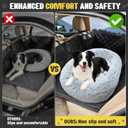 Loiion Orthopedic Car Dog Bed for Large Dogs, Waterproof Faux Fur Calming Travel Bed, Non-Slip Washable Backseat Bed for SUV & Sedan | Joint Support for Senior/Arthritic Pets