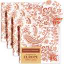 Maison d' Hermine Cloth Napkins Set of 4 100% Cotton for Thanksgiving Christmas Decorations Everyday Reusable Square Fall Napkins Cloth Washable Dinner Party (Cachemire, 20"x20")