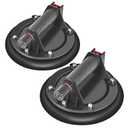 Pack of 2 Vacuum Suction Cups Heavy Duty Hand-held Glass Lifter 550LBS Load Capacity Powerful Industrial Glass Sucker for Window Tile Carry Replacement, Black, 003