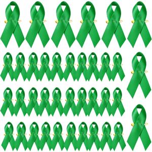 Ribbon Safety Pins Breast Cancer Awareness Safety Pins (Green, 500)