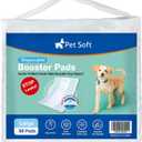 Pet Soft Dog Diaper Liners - Disposable Dog Diaper Booster Pads for Male & Female Dogs fit Most Dog Wraps and Belly Bands Up-Graded (Blue, L-50ct)