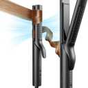 TYMO Airflow 2.0 Curling Iron Flat Iron - Hair Straightener and Curler 2 in 1, 1.25 Inch Curling Wand for Long Short Hair, Dual Voltage for Travel, 54 Million Ionic, Anti-Tangle, 5 Temps, Black