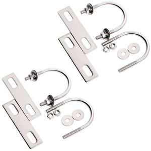 Round U-Bolts 42mm 1-1/2 M6 Inner Width 304 Stainless Steel Self-Locking Nylon Insert Hex Nuts Flat Washers Lock Plate for Car/Motorhome/Sailing Trailer Replacement Part and Accessorie 4Pcs