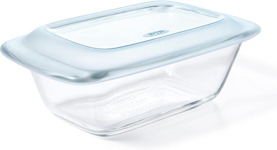 OXO Good Grips GLASS LOAF PAN WITH LID, 1.6 qt