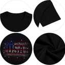 Merica Shirt for Women American Flag Tee Shirts Short Sleeve 4th of July Patriotic Shirts Tops (Black, S)