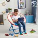 Disney Toy Story Kids 19” Saucer Chair, Foldable PlushChair with Metal Frame, Comfortable Padded Seat for Children, Indoor/Outdoor Toddler Lounge Chair with Buzz Lightyear & Woody Design, 17.3 inches x 19.7 inches x 18.9 inches