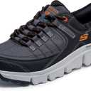 Skechers Men's Summits Slip-On Sneakers (11.5 Wide, Gray/Orange)