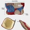 Forest Cosmetic Bag Mushroom Makeup Bag Vintage Garden Travel Toiletry Organizer with Zipper for Women Girls (Pumpkin)