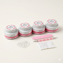 240g Solid Builder Gel For Nails 3D Sculpting Hard Building Non-Stick Hand Hard Gel 8Oz 4Colors For Nails Nail Extension Nail Art Salon Home Non-Sticky Hand (Clear & White & Pink & Nude) Expiration Date: 12/2027