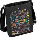 MNIGIU Musical Encouragement Quote Musical Crossbody Bag Musical Merch For Musical Fans (Lessonsbroadblack)