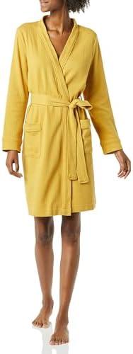 Amazon Essentials Women's Lightweight Waffle Mid-Length Robe, S