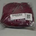 GRACE KARIN Women's Short Sleeve Dressy Peplum Tops V Neck Wrap Summer Business Casual Blouse Red S