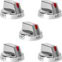 onlyfire DG64-00473A Replacement Burner Control Knobs Gas Stove Knobs for Samsung Range Oven Parts NX58H5600SS NX58J7750SS NX58H5650WS NX58M6850SS, Set of 5
