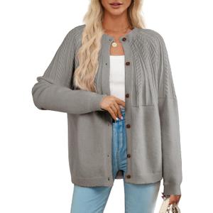 Dokotoo Cardigan Sweaters for Women 2026 Fall Outfits Long Sleeve Crochet Knit Sweaters