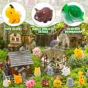  Pcs Mini Resin Animals,  Styles Resin Animals Figurines Bulk for Fairy Garden Miniature Dollhouse Accessories Hide Crafts Decor