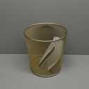 SHS Round Mesh Stainless Steel Wastebasket Trash Can Recycling Bin for Home, Office, Bathroom, Bedroom & Kitchen, 3.5 Gallon / 12L, 11 Height x 10 Diameter Garbage Can (Gold)