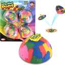 4in1 Bounce Bowls Ball Fidget Toy for Kids & Adults Spinning Stress Relief, Pop Up Toy Outdoor Game Sports Fingertip Toy for School, Birthday Party Favors, Goodie Bag Fillers for Boys and Girls