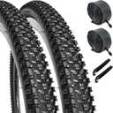 26x1.95 Mountain Bike Tire: Wear-Resistant and Puncture-Resistant 26 Inch Bike Tires - 26 x 1.95 Folding Replacement MTB Bike Tire Fit for All Terrain, 2PCS