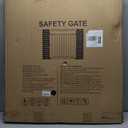 29.5-40.5" Baby Gate for Stairs, Dog Gate for Doorways, Walk Thru Auto Close Metal Baby Safety Gate for The House, Stairs and Doorways, Child Gate Pressure Mounted, Pet Gate for Dog Indoor - Black