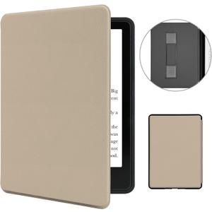 MOROCK Slim Case for 6" Kindle Paperwhite 10th Generation 2018 Release(Model No. PQ94WIF), Premium Lightweight PU Leather Cover with Hand Strap, Auto Wake/Sleep Case for Amazon E-Reader, Oat Coffee