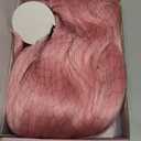 Light Pink Wig for Women Short Pastel Wavy Wigs Curly Bob Wigs with Bangs Shoulder Length Colorful Synthetic Wigs for Cosplay Costume Party Daily Use(14 Inches)